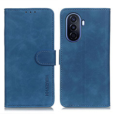 Coque Portefeuille Livre Cuir Etui Clapet K03Z pour Huawei Enjoy 50 Bleu