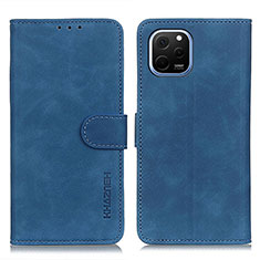 Coque Portefeuille Livre Cuir Etui Clapet K03Z pour Huawei Enjoy 50z Bleu