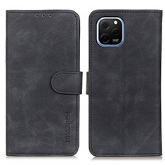 Coque Portefeuille Livre Cuir Etui Clapet K03Z pour Huawei Enjoy 50z Noir