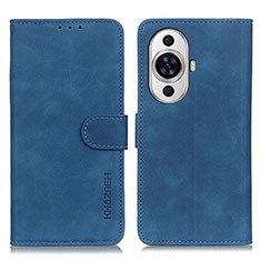 Coque Portefeuille Livre Cuir Etui Clapet K03Z pour Huawei Nova 11 Pro Bleu