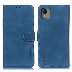 Coque Portefeuille Livre Cuir Etui Clapet K03Z pour Nokia C110 Bleu