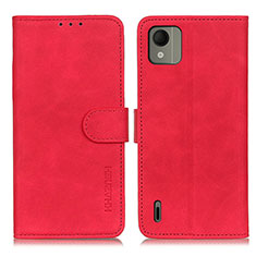 Coque Portefeuille Livre Cuir Etui Clapet K03Z pour Nokia C110 Rouge