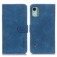Coque Portefeuille Livre Cuir Etui Clapet K03Z pour Nokia C12 Bleu