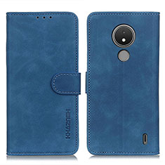Coque Portefeuille Livre Cuir Etui Clapet K03Z pour Nokia C21 Bleu