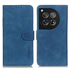 Coque Portefeuille Livre Cuir Etui Clapet K03Z pour OnePlus 12R 5G Bleu