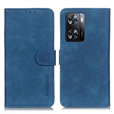 Coque Portefeuille Livre Cuir Etui Clapet K03Z pour Oppo A77 4G Bleu