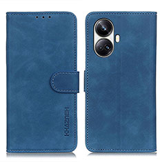 Coque Portefeuille Livre Cuir Etui Clapet K03Z pour Realme 10 Pro+ Plus 5G Bleu