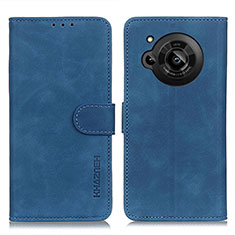 Coque Portefeuille Livre Cuir Etui Clapet K03Z pour Sharp Aquos R7 Bleu