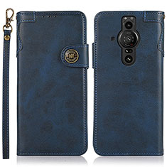 Coque Portefeuille Livre Cuir Etui Clapet K03Z pour Sony Xperia PRO-I Bleu