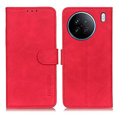 Coque Portefeuille Livre Cuir Etui Clapet K03Z pour Vivo X90 5G Rouge