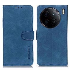 Coque Portefeuille Livre Cuir Etui Clapet K03Z pour Vivo X90 Pro 5G Bleu