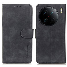 Coque Portefeuille Livre Cuir Etui Clapet K03Z pour Vivo X90 Pro 5G Noir