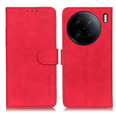Coque Portefeuille Livre Cuir Etui Clapet K03Z pour Vivo X90 Pro 5G Rouge