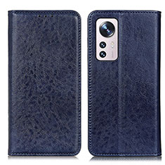 Coque Portefeuille Livre Cuir Etui Clapet K03Z pour Xiaomi Mi 12 5G Bleu