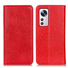 Coque Portefeuille Livre Cuir Etui Clapet K03Z pour Xiaomi Mi 12 5G Rouge