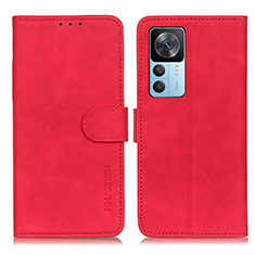 Coque Portefeuille Livre Cuir Etui Clapet K03Z pour Xiaomi Mi 12T 5G Rouge
