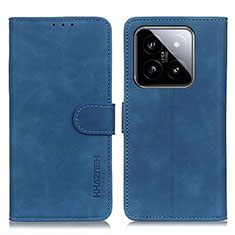 Coque Portefeuille Livre Cuir Etui Clapet K03Z pour Xiaomi Mi 14 5G Bleu