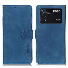 Coque Portefeuille Livre Cuir Etui Clapet K03Z pour Xiaomi Poco M4 Pro 4G Bleu