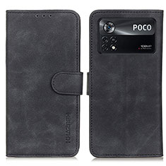 Coque Portefeuille Livre Cuir Etui Clapet K03Z pour Xiaomi Poco X4 Pro 5G Noir