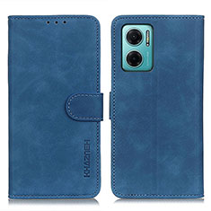 Coque Portefeuille Livre Cuir Etui Clapet K03Z pour Xiaomi Redmi 10 Prime Plus 5G Bleu