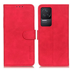 Coque Portefeuille Livre Cuir Etui Clapet K03Z pour Xiaomi Redmi K50 5G Rouge