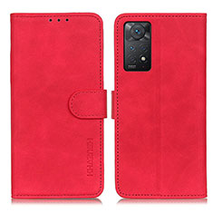 Coque Portefeuille Livre Cuir Etui Clapet K03Z pour Xiaomi Redmi Note 11 Pro 4G Rouge