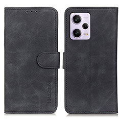 Coque Portefeuille Livre Cuir Etui Clapet K03Z pour Xiaomi Redmi Note 12 Pro 5G Noir