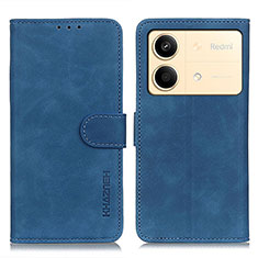 Coque Portefeuille Livre Cuir Etui Clapet K03Z pour Xiaomi Redmi Note 13R Pro 5G Bleu