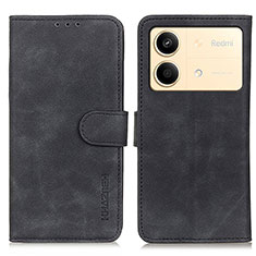 Coque Portefeuille Livre Cuir Etui Clapet K03Z pour Xiaomi Redmi Note 13R Pro 5G Noir
