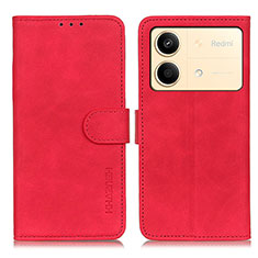 Coque Portefeuille Livre Cuir Etui Clapet K03Z pour Xiaomi Redmi Note 13R Pro 5G Rouge