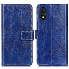 Coque Portefeuille Livre Cuir Etui Clapet K04Z pour Huawei Honor X5 Bleu