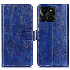 Coque Portefeuille Livre Cuir Etui Clapet K04Z pour Huawei Honor X6a Bleu
