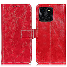 Coque Portefeuille Livre Cuir Etui Clapet K04Z pour Huawei Honor X6a Rouge