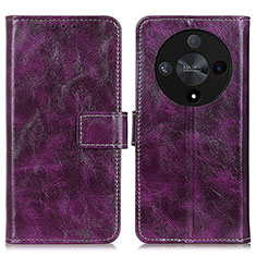 Coque Portefeuille Livre Cuir Etui Clapet K04Z pour Huawei Honor X9b 5G Violet