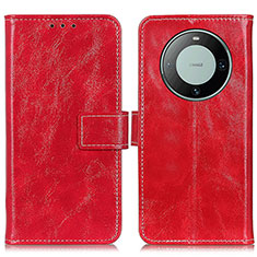 Coque Portefeuille Livre Cuir Etui Clapet K04Z pour Huawei Mate 60 Pro Rouge