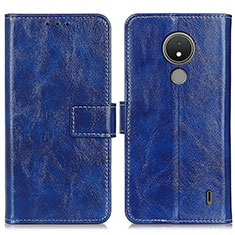 Coque Portefeuille Livre Cuir Etui Clapet K04Z pour Nokia C21 Bleu