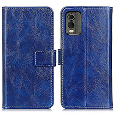 Coque Portefeuille Livre Cuir Etui Clapet K04Z pour Nokia C32 Bleu