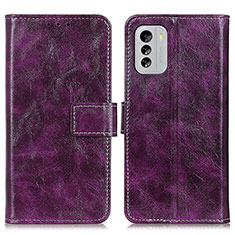 Coque Portefeuille Livre Cuir Etui Clapet K04Z pour Nokia G60 5G Violet