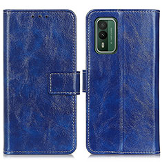 Coque Portefeuille Livre Cuir Etui Clapet K04Z pour Nokia XR21 Bleu