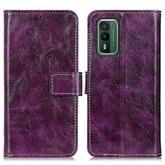 Coque Portefeuille Livre Cuir Etui Clapet K04Z pour Nokia XR21 Violet