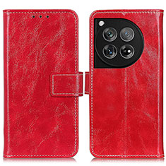 Coque Portefeuille Livre Cuir Etui Clapet K04Z pour OnePlus 12R 5G Rouge