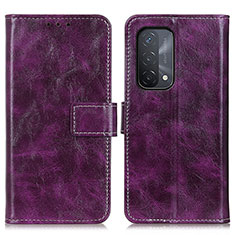 Coque Portefeuille Livre Cuir Etui Clapet K04Z pour OnePlus Nord N200 5G Violet