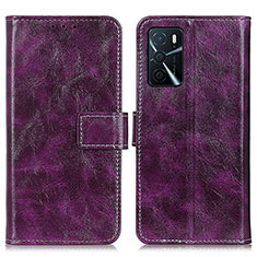 Coque Portefeuille Livre Cuir Etui Clapet K04Z pour Oppo A16s Violet