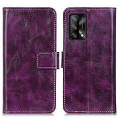 Coque Portefeuille Livre Cuir Etui Clapet K04Z pour Oppo A74 4G Violet