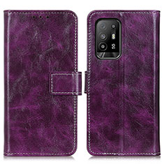 Coque Portefeuille Livre Cuir Etui Clapet K04Z pour Oppo A94 5G Violet