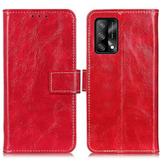 Coque Portefeuille Livre Cuir Etui Clapet K04Z pour Oppo A95 4G Rouge