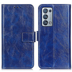 Coque Portefeuille Livre Cuir Etui Clapet K04Z pour Oppo Reno6 Pro 5G Bleu