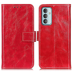 Coque Portefeuille Livre Cuir Etui Clapet K04Z pour Samsung Galaxy M13 4G Rouge