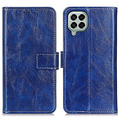 Coque Portefeuille Livre Cuir Etui Clapet K04Z pour Samsung Galaxy M33 5G Bleu