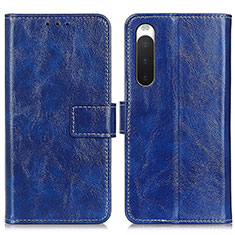 Coque Portefeuille Livre Cuir Etui Clapet K04Z pour Sony Xperia 10 V Bleu